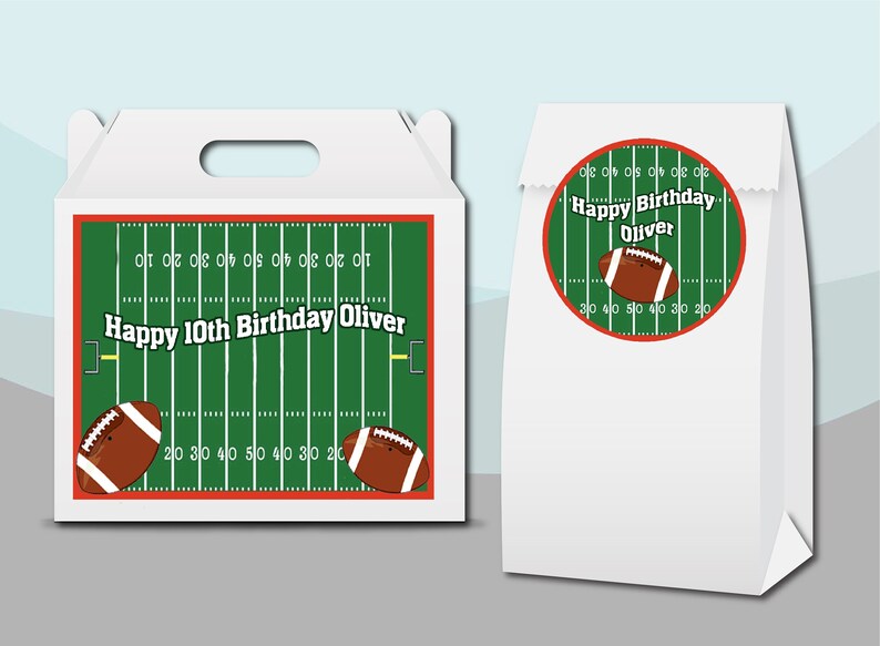 Unique Birthday Party Favor Supplies Football Field Football Gift Bag Labels Gable Box Stickers Personalized Custom Party Decor Paper Party Supplies Unique Birthday Party Favor Supplies Football Field Football Gift Bag Labels Gable Box Stickers Personalized Custom Party Decor Paper Party Supplies