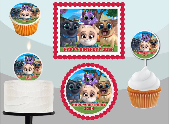 Puppy Dog Pals Edible Cake Topper For Birthday Party Etsy