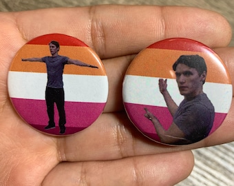 Jerma985 Lesbian Flag Meme Pinback Buttons - Set of 2 (1.25 inch)