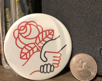 Democratic Socialist 2.25 in Pinback Button