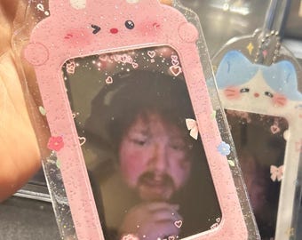 CaseOh - CaseOh Twitch Streamer Photocard Holder and Holographic photocard - Kpop style - cute cat and bunny style