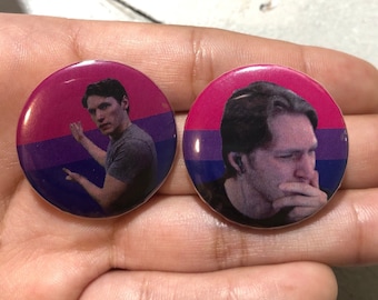Jerma985 Bisexual Flag Meme Pin Set – Twitch Streamer Pride Buttons