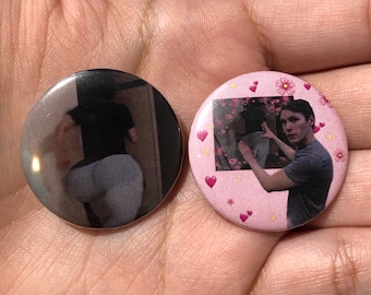 Jerma985 - Jerma Twitch Dumptruck / Dumpy Meme Pins - Set of 2 Pinback buttons - 1.25 inch
