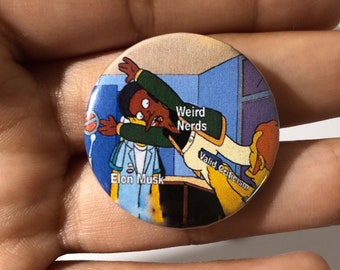 Anti Elon Musk Twitter Meme - 1.25 inch Pinback Button