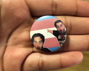 Hasanabi Trans Rights Pin: Twitch Streamer Meme (1.25 inch)