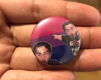 HasanAbi - Hasan Piker Twitch streamer bisexual meme pin - 1.25 inch Pinback button
