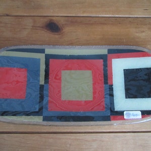 Abstract Peggy Karr Glass Plate