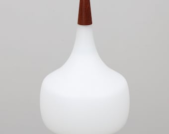 Uno & Östen Kristiansson for Luxus Pendant Lamp Opal Teak