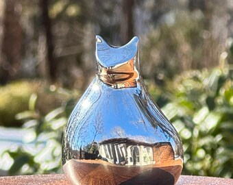 Dansk International Japan Silver Plate Cat Paperweight, Vintage