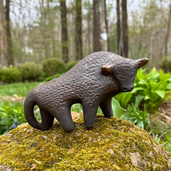 Sweden Scandinavian Karl Erik Iwar Abstract Ceramic Bull