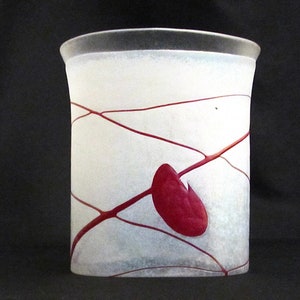 Bertil Vallien Kosta Boda Afors Galaxy Red  Vase