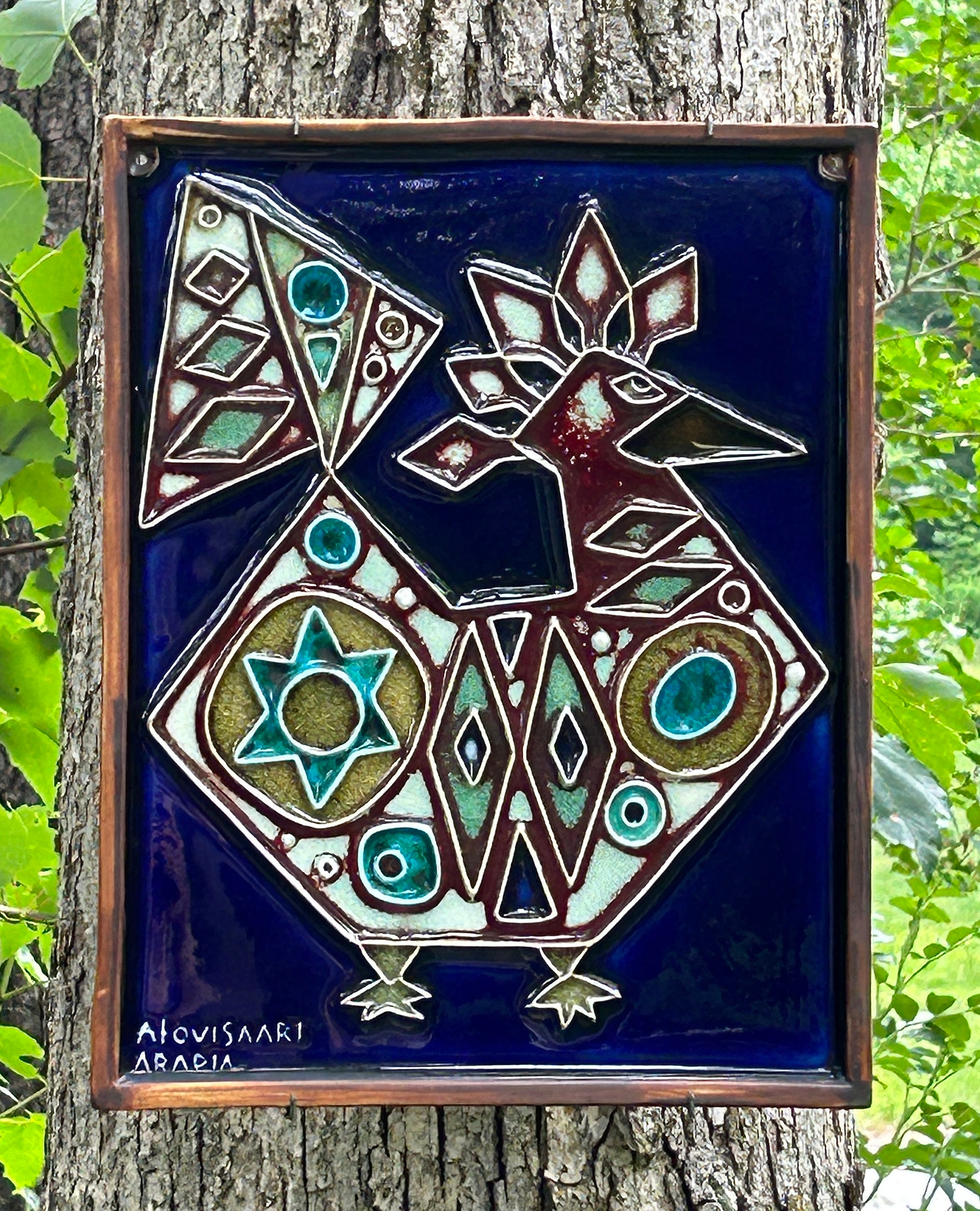 Annikki Hovisaari for Arabia Finland Abstract Bird Wall Hanging