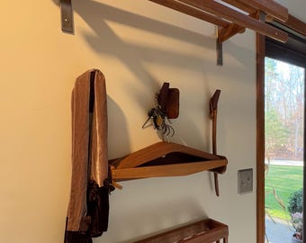 Swedish Teak  Wall Mount Coat Rack