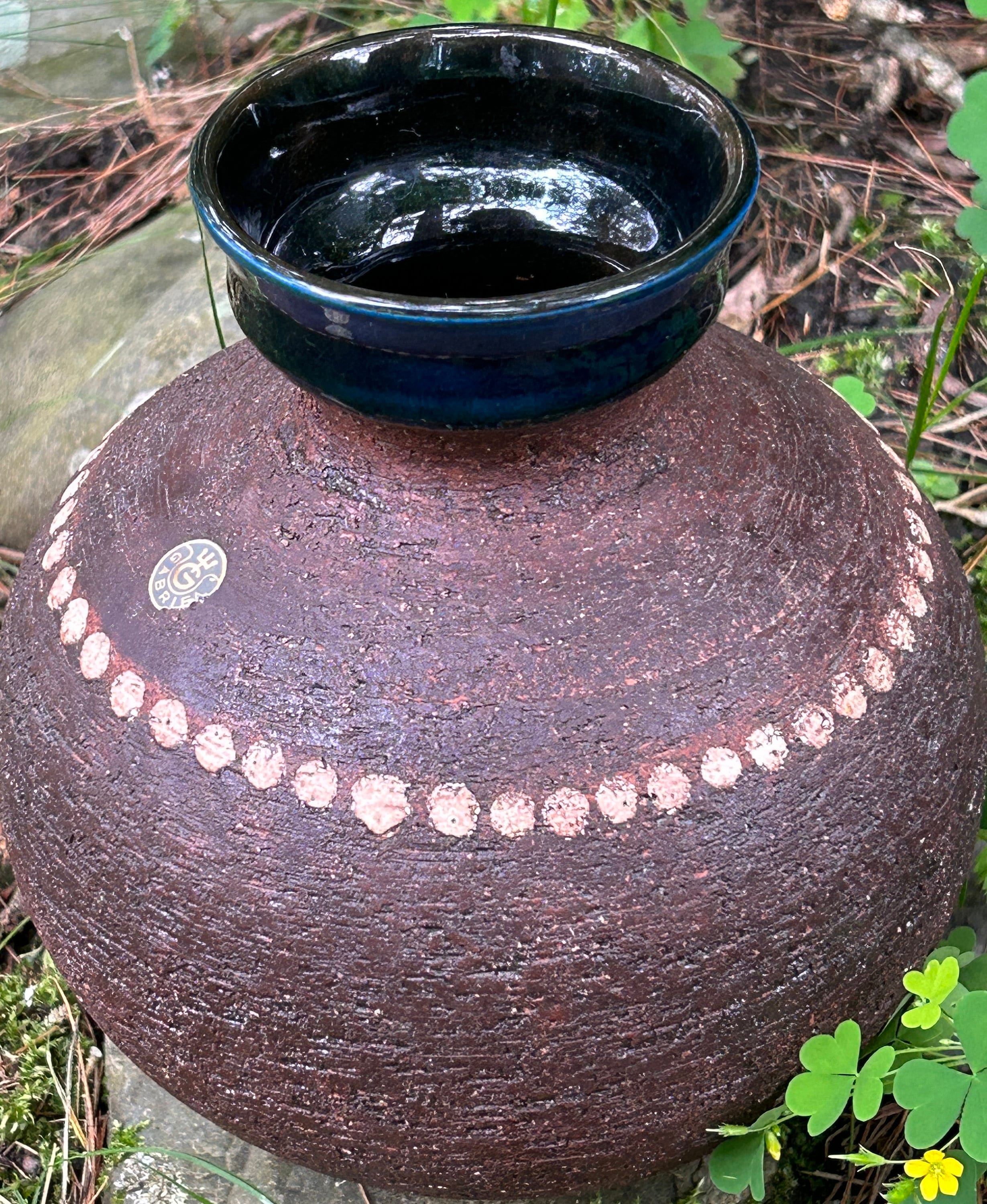 Gabriel Keramik Chamotte Vase, Dotted Ring. - Etsy
