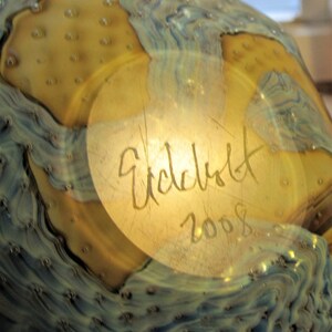 Robert Eickholt Bowl Diamond Quilt Art Glass image 6