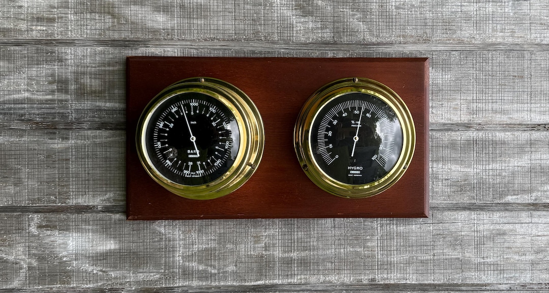 Barometer Weather Ship Ship Barometer Weather Station Sundo-west Germany - Etsy