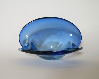 Per Lutken Glass Clamshell Form For Holmegaard