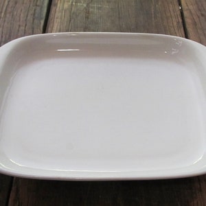 Arabia Finland Arctica White 11&quot; Serving Dish Baking Casserole Inkeri Leivo Scandinavian Mid Century