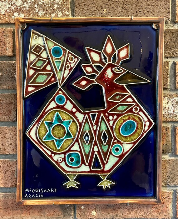 Annikki Hovisaari for Arabia Finland Abstract Bird Wall Hanging