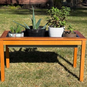 Vintage Teak Plant Stand Sweden | Liner