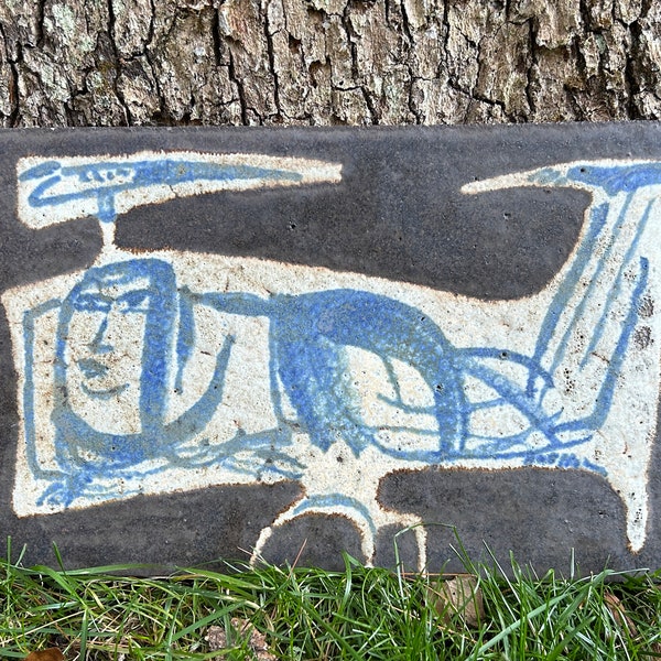 Ake Holm Wall Tile Plaque Relief Ake Hölm