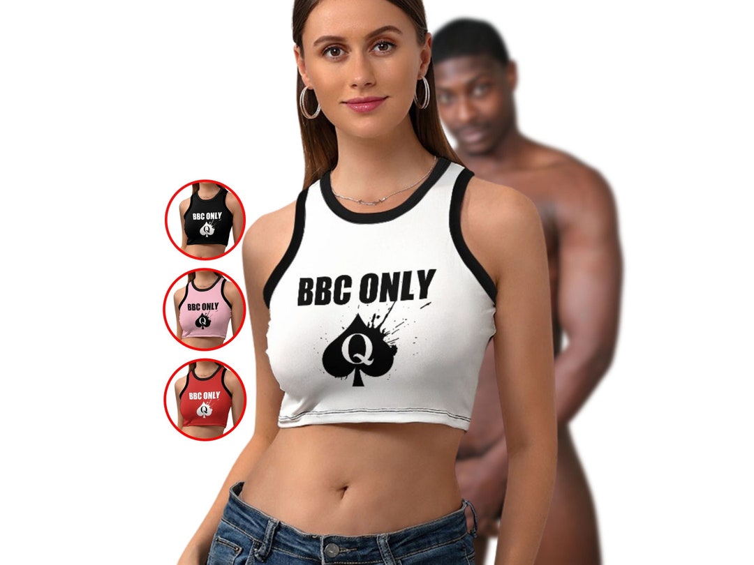 BBC Only Cropped Tank Top Racerback Queen of Spades QOS Pawg Snowbunny Crop  Discreet Spade Shirt Bnwo Clothing 