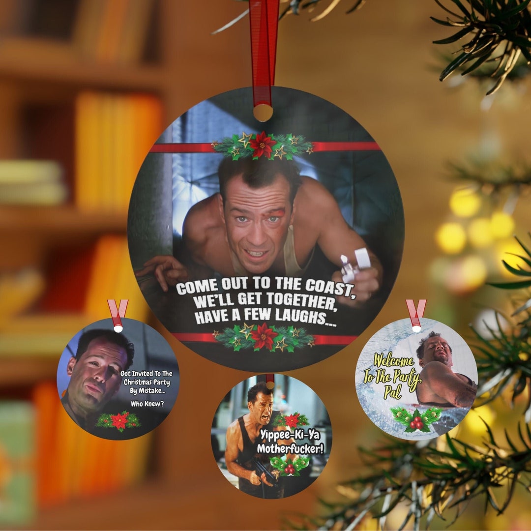 Die Hard Christmas Tree Ornament John Mcclane Bruce Willis Etsy