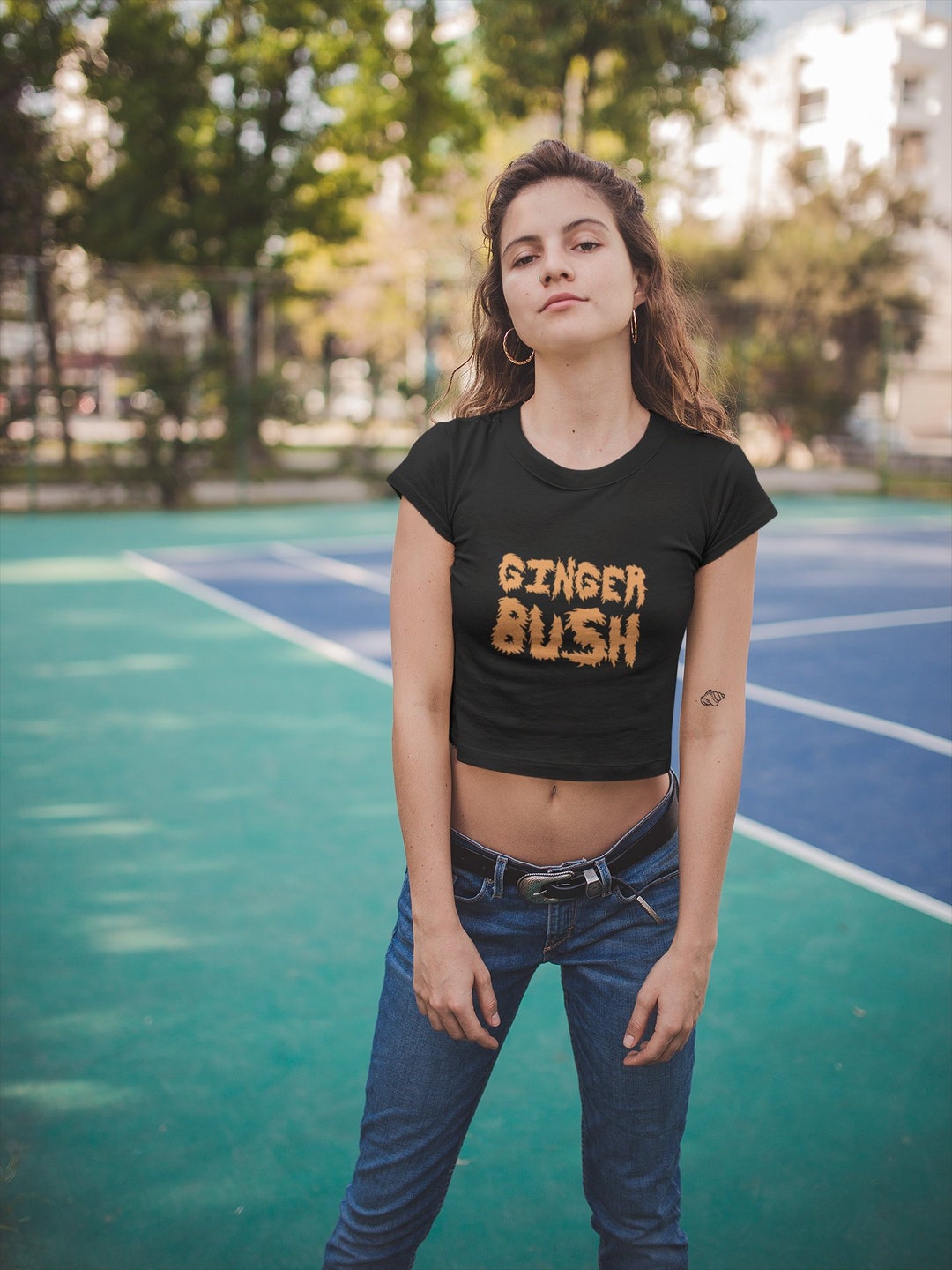 Ginger Bush Crop Top Shirt Tshirt Red Headed Woman Ginger - Etsy Sweden