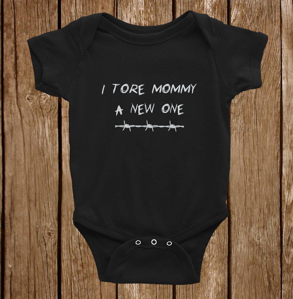 Cute Funny I Tore My Mom A New One Baby One Piece Romper Toddler Shirt 