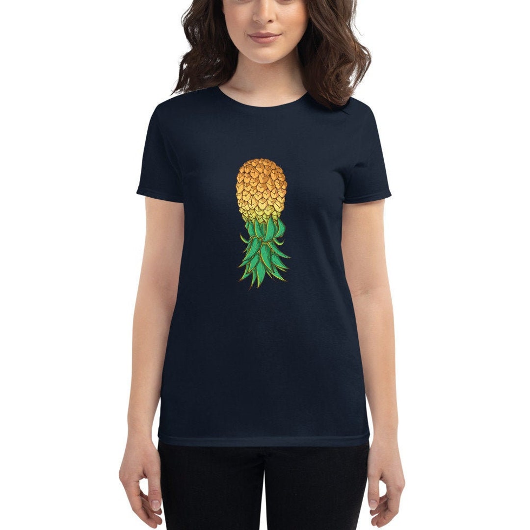 UPSIDE DOWN PINEAPPLE Shirt Sexy Swinger Tshirt Hall Pass photo