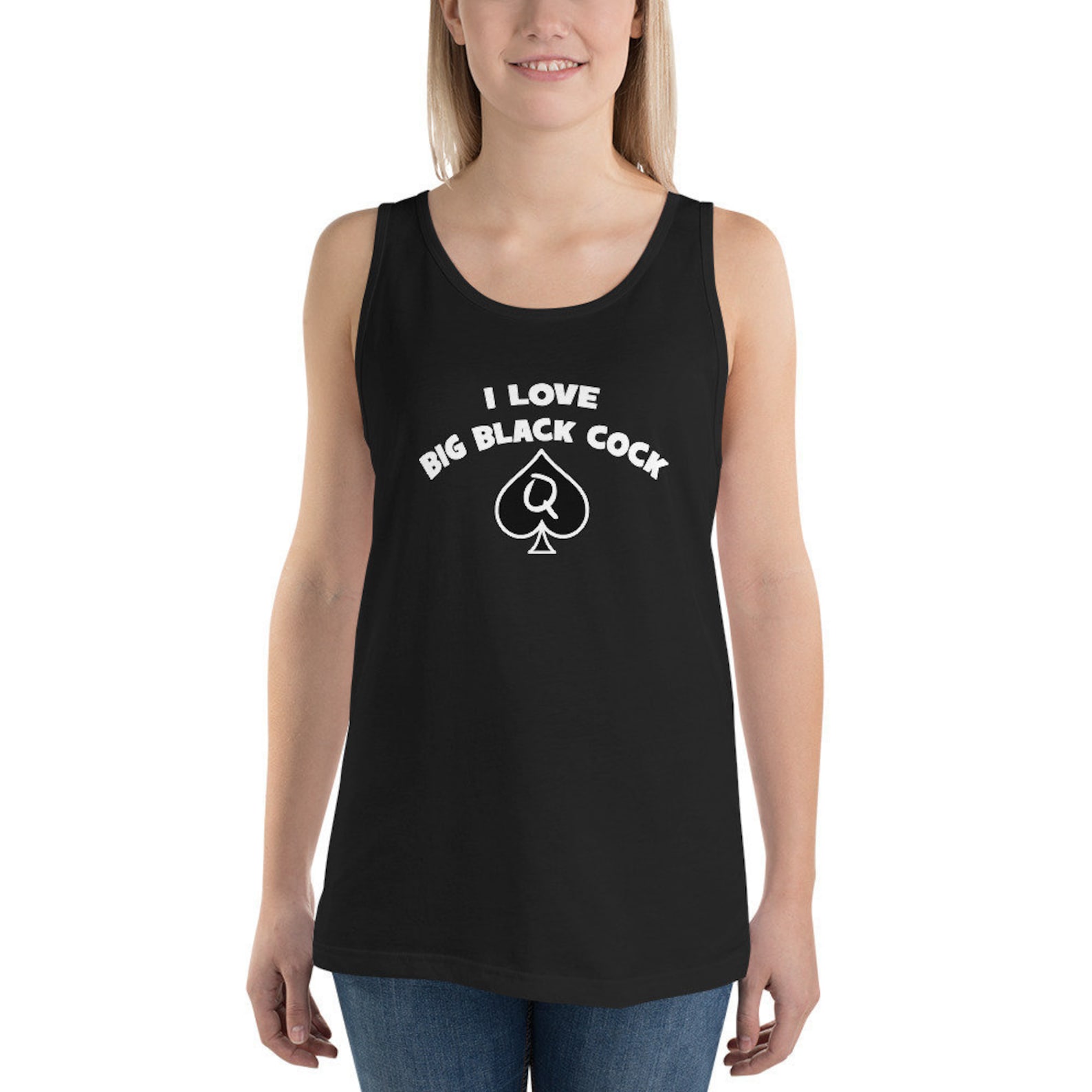 I Love Big Black Cock Tank Top Queen Of Spades Bbc Clothing Etsy 