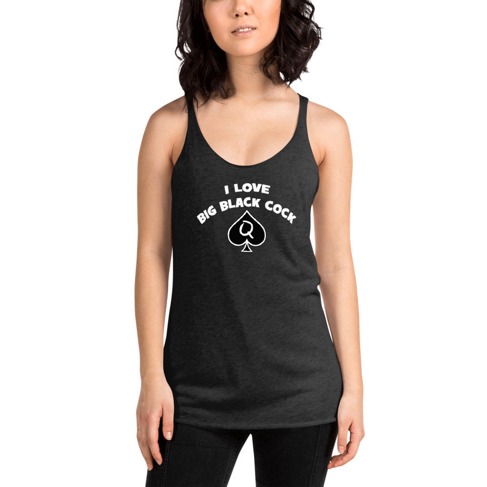 I Love Big Black Cock Tank Top Queen Of Spades Bbc Clothing Etsy