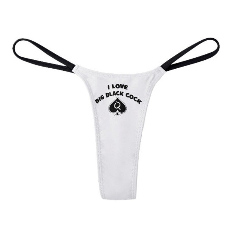 I Love Big Black Cock Thong, BBC panties, Big black cocks thongs, Panties, Fetish underwear, Bachelorette gag gift, big penis fun, love dick image 7