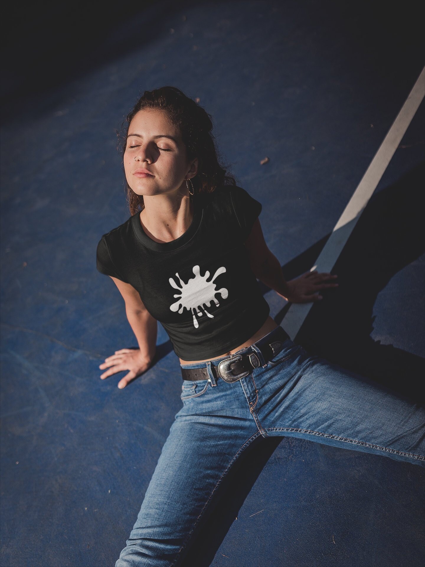 Stain shirt cum on Cum on