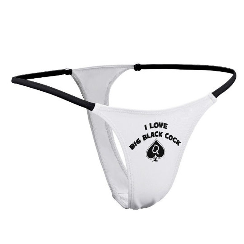 I Love Big Black Cock Thong Bbc Panties Big Black Cocks Etsy Uk