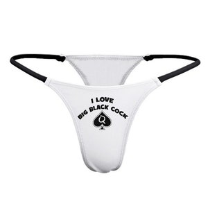 I Love Big Black Cock Thong, BBC panties, Big black cocks thongs, Panties, Fetish underwear, Bachelorette gag gift, big penis fun, love dick image 4