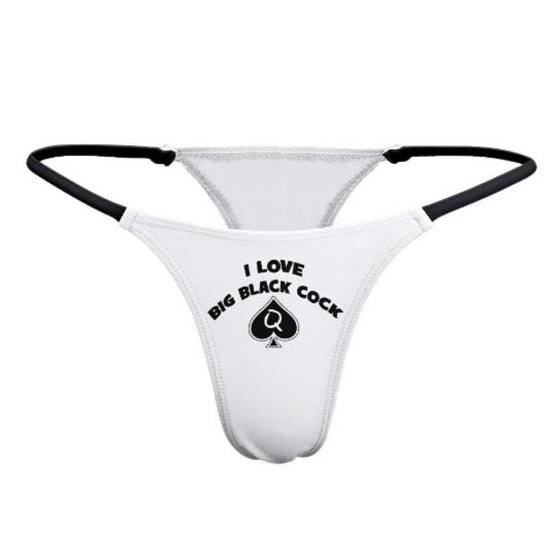 I Love Big Black Cock Thong, BBC panties, Big black cocks thongs, Panties, Fetish underwear, Bachelorette gag gift, big penis fun, love dick image 4