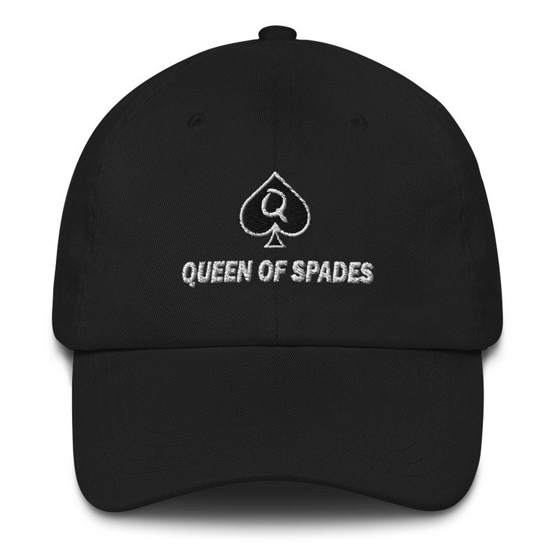 Queen Of Spades Embroidered Hat Bbc Cap Big Black Cock Etsy
