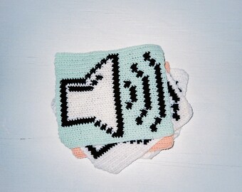 Computer Audio Crochet Pattern / Tapestry Granny Square Pattern