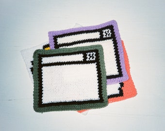 Computer Pop Up Crochet Pattern / Tapestry Granny Square Pattern