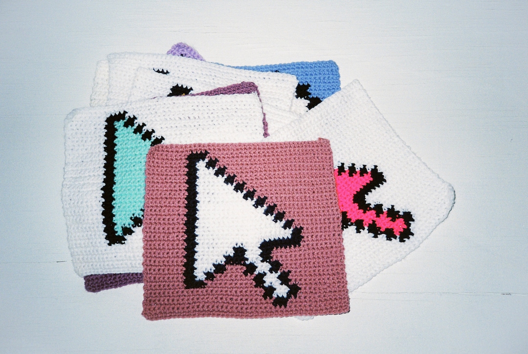 Mouse Pointer Pattern Computer Cursor Crochet Pattern / Granny Square Tapestry Pattern - Etsy