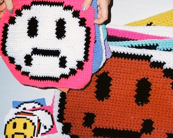 Two Pattern Bundle: Smiley and Sad Face Crochet Patterns
