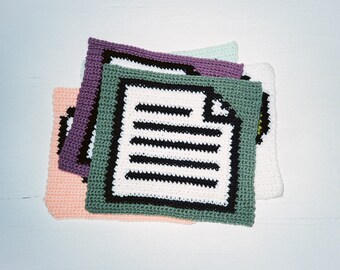 Computer Document Crochet Pattern / Tapestry Granny Square Pattern