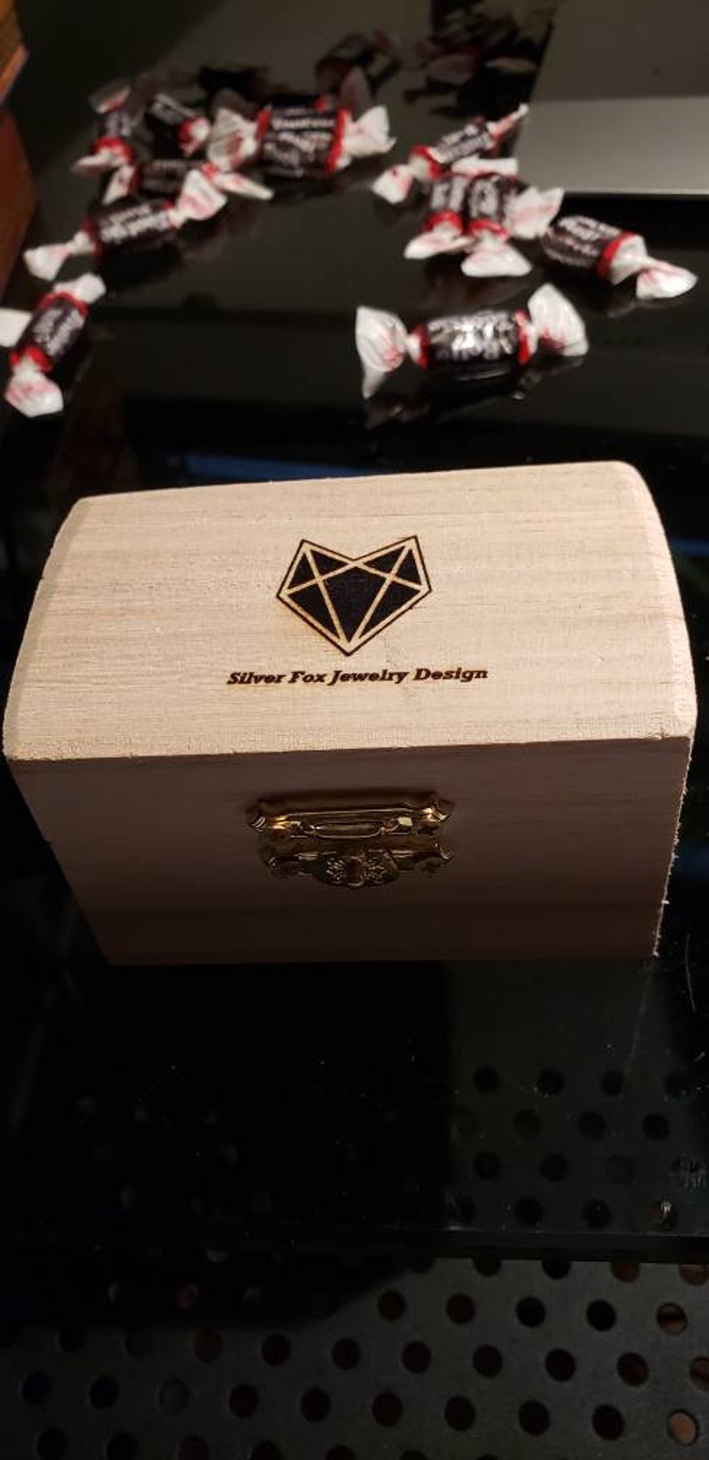 Custom Laser Printed Ring Box