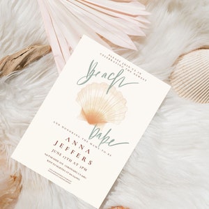 EDITABLE Boho Beach Babe Baby Shower/Birthday Party Invitation || INSTANT DOWNLOAD