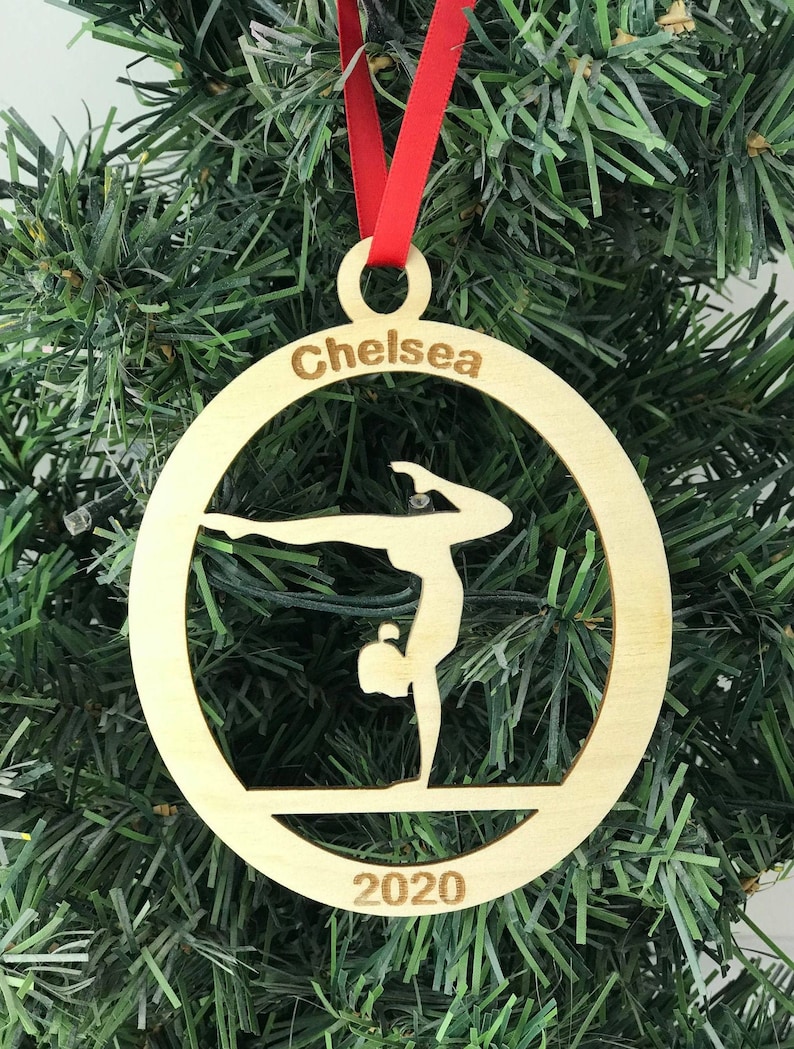 Gymnastic Personalized Engraved Ornament Gymnastic Gift Etsy