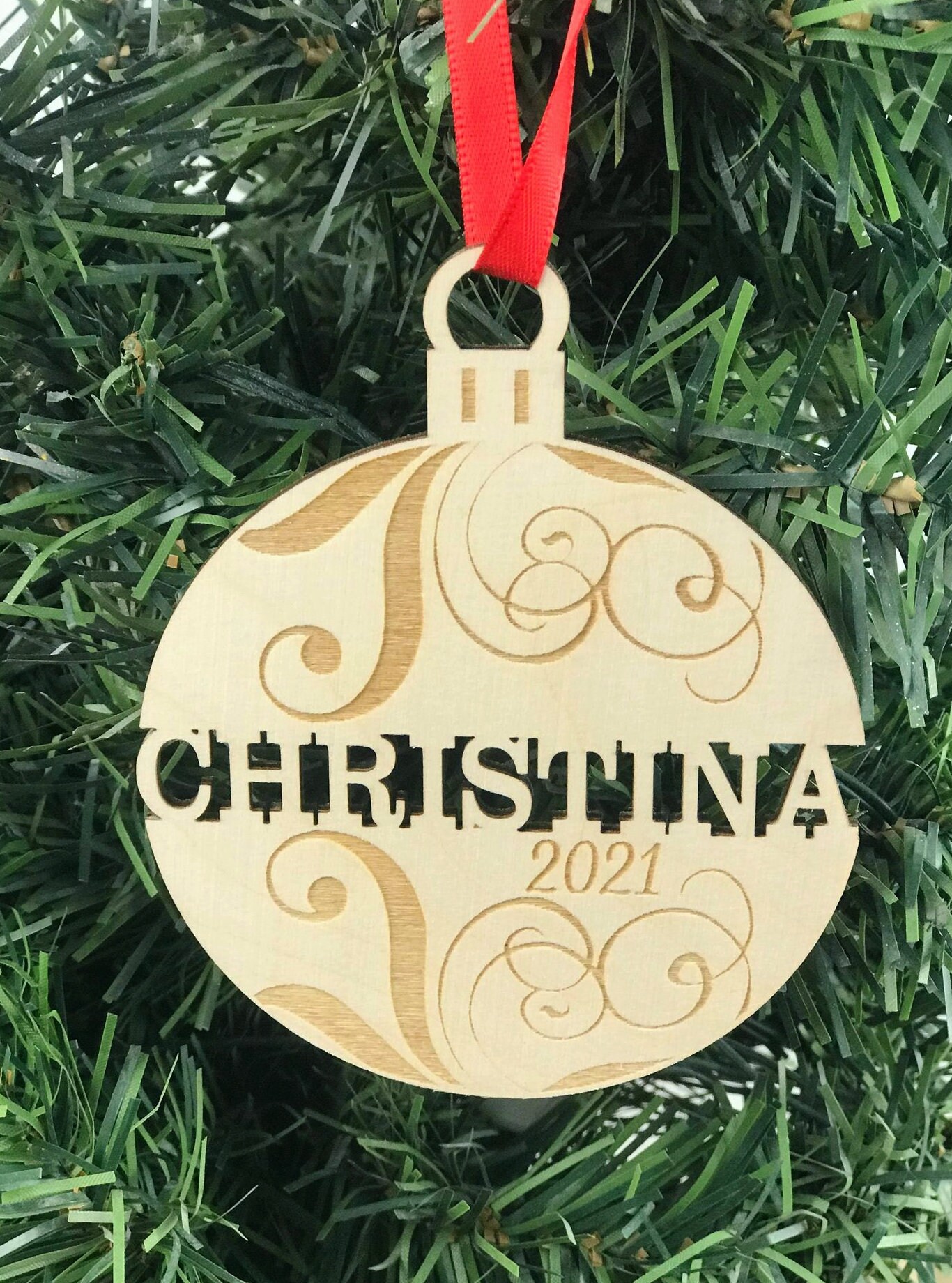 Personalized Wooden Engraved Ornament Custom Wood Engraved | Etsy