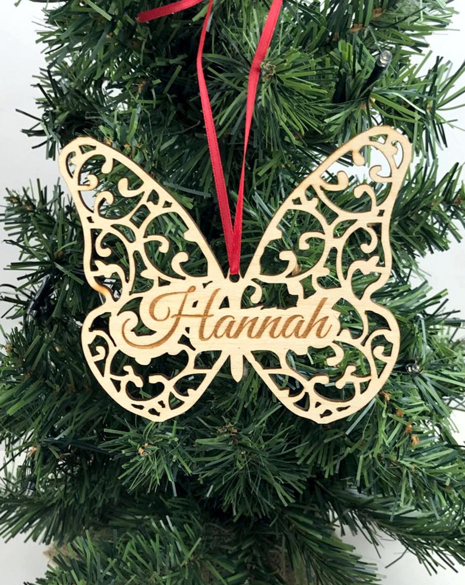 Butterfly Ornament Ornament for Girls Personalized Girls Etsy