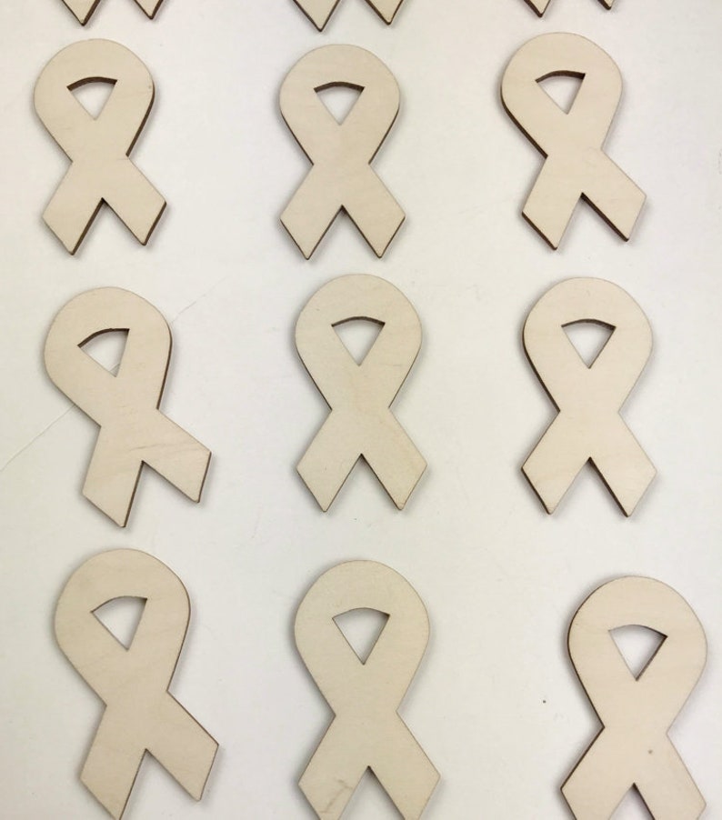 Cancer Ribbon Cutout Wood Cancer Ribbon Cancer Awareness Etsy