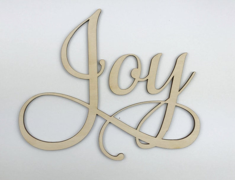 Joy Wood cutout Joy Sign Joy Letters Joy Sign Christmas | Etsy